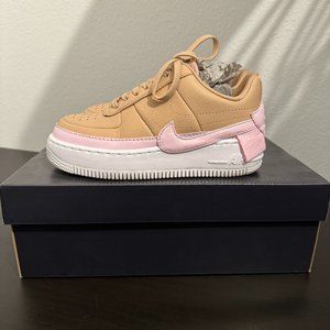 Nike Air Force 1 Jester XX Sneakers AF1 Women's Size 5.5 AO1220-202 Beige Pink